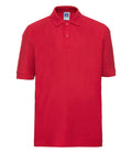 Russell Athletic Kids Poly/Cotton Piqué Polo Shirt (Red) KO