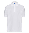 Russell Athletic Kids Poly/Cotton Piqué Polo Shirt (White) BEAC